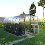 Gewächshaus KLASIKA 3 x 4 m, 12 m², verzinkter Stahlrahmen, 1 Drehtür mit Fenster Hohlkammerplatten 4 mm