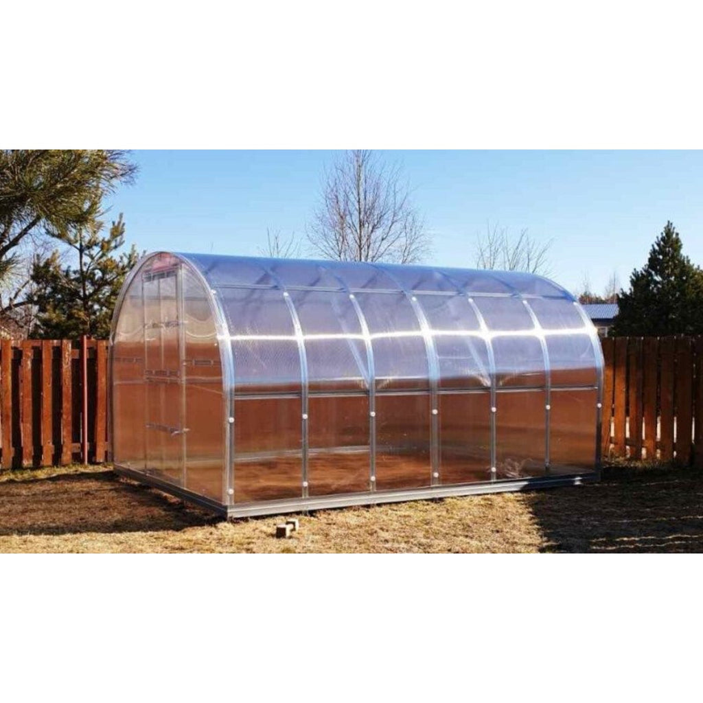 Gewächshaus KLASIKA 3 x 4 m, 12 m², verzinkter Stahlrahmen, 1 Drehtür mit Fenster Hohlkammerplatten 6 mm