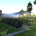 Gewächshaus KLASIKA 3 x 8 m, 24 m², verzinkter Stahlrahmen, 1 Drehtür mit Fenster Hohlkammerplatten 4 mm