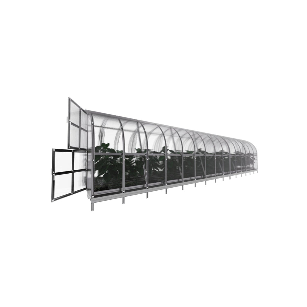 Gewächshaus KLASIKA 3 x 10 m, 30 m², verzinkter Stahlrahmen, 1 Drehtür mit Fenster Hohlkammerplatten 6 mm