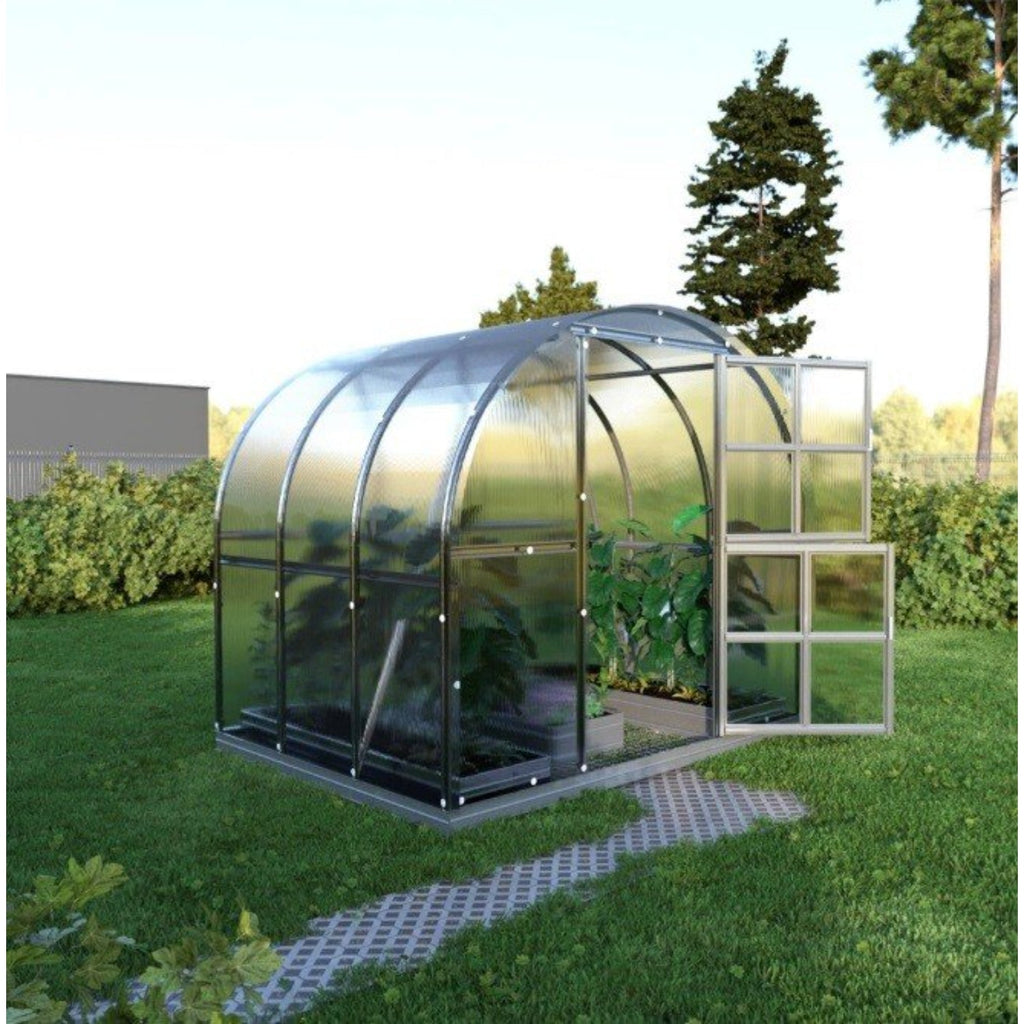 Gewächshaus KLASIKA 3 x 2 m, 6 m², verzinkter Stahlrahmen, 1 Drehtür mit Fenster Hohlkammerplatten 6 mm
