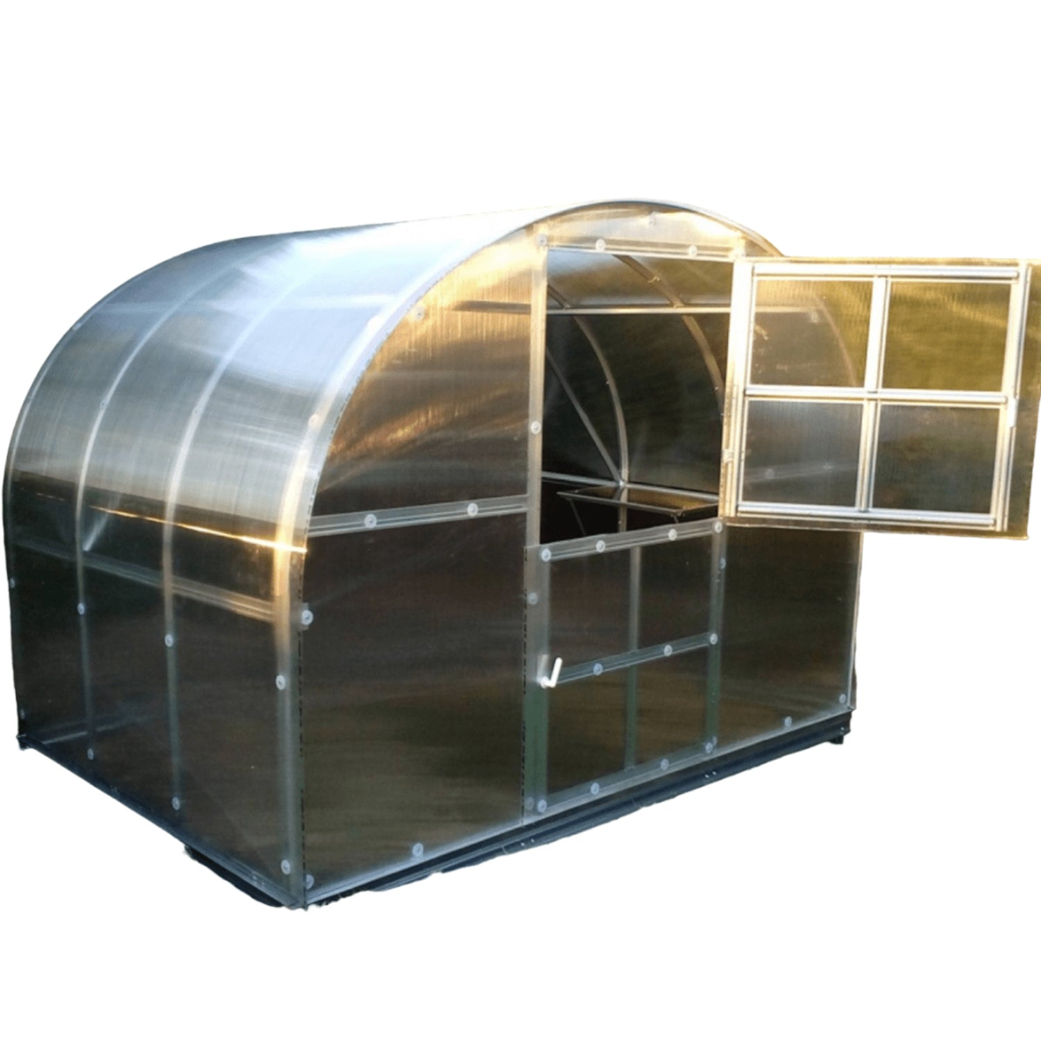 Gewächshaus KLASIKA 3 x 2 m, 6 m², verzinkter Stahlrahmen, 1 Drehtür mit Fenster Hohlkammerplatten 4 mm