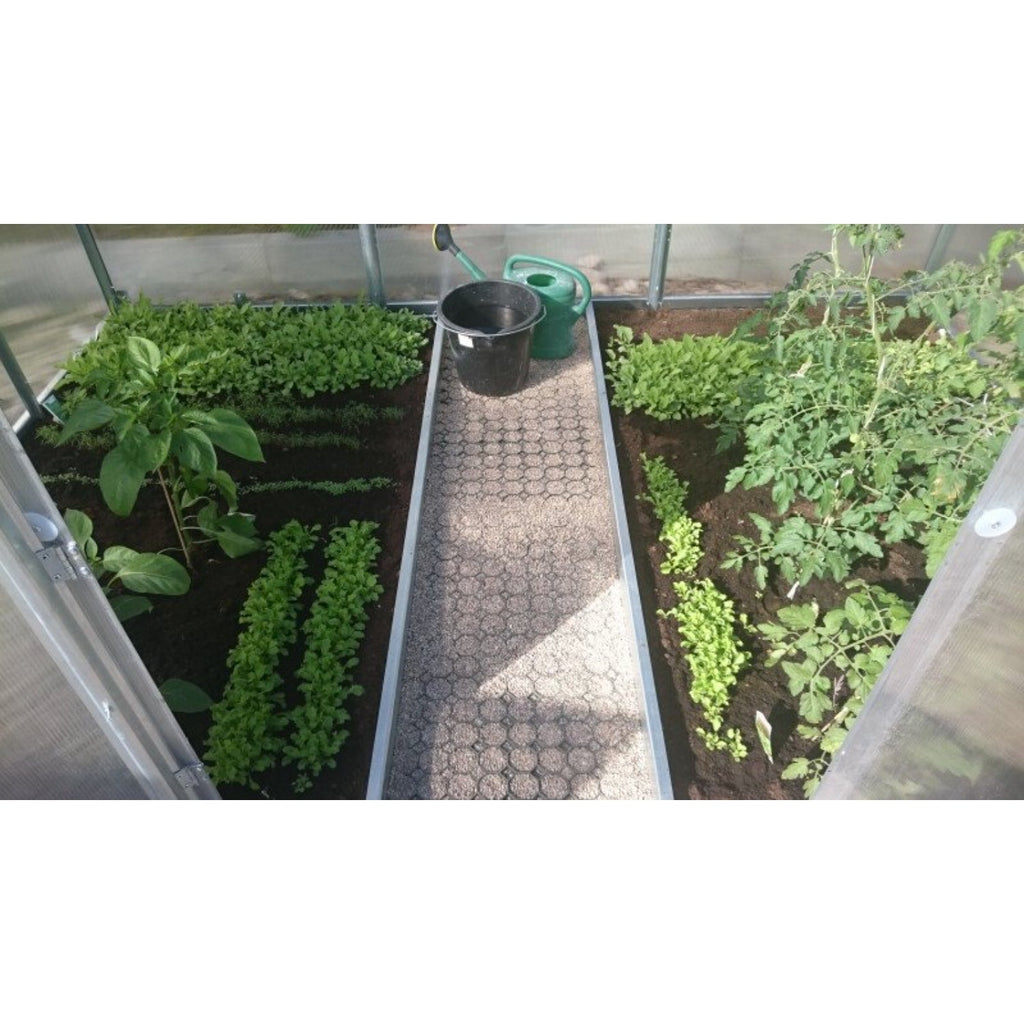 Gewächshaus KLASIKA 3 x 2 m, 6 m², verzinkter Stahlrahmen, 1 Drehtür mit Fenster Hohlkammerplatten 4 mm