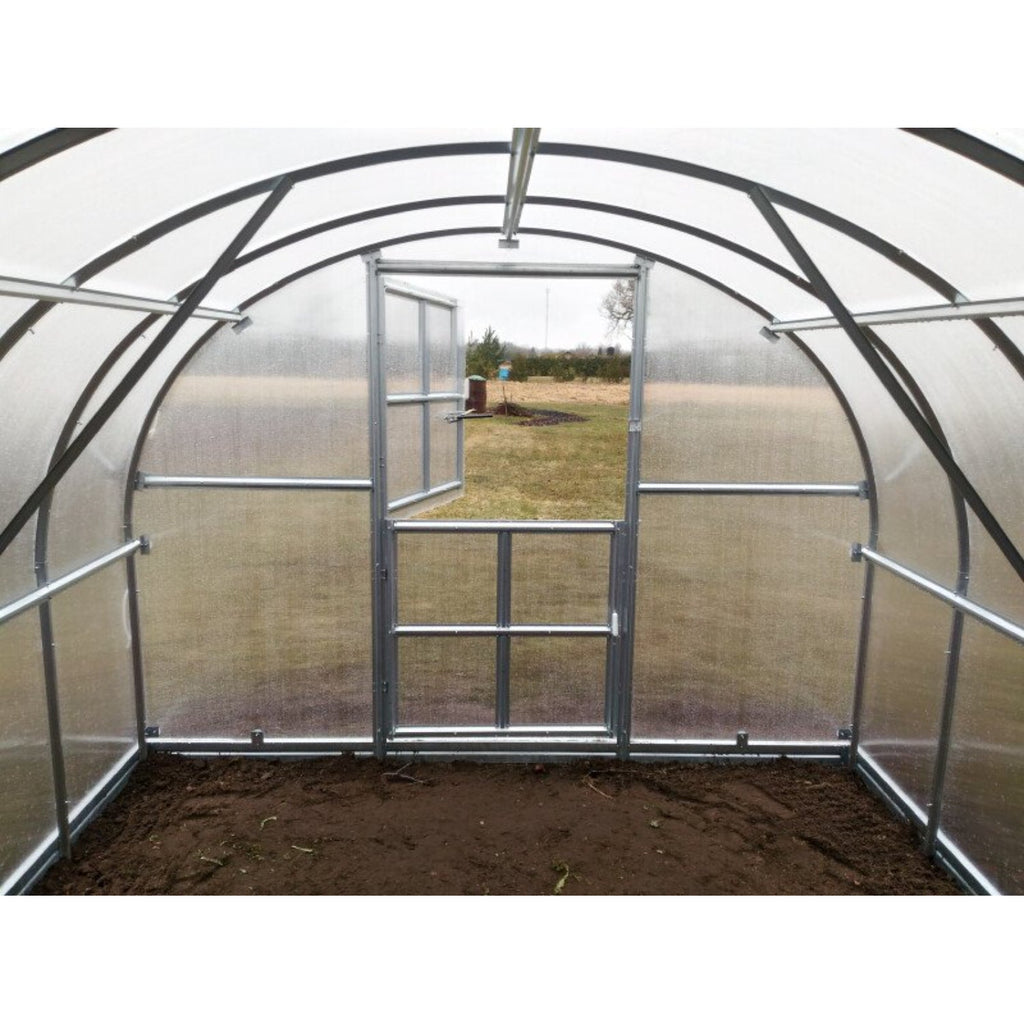 Gewächshaus KLASIKA 3 x 4 m, 12 m², verzinkter Stahlrahmen, 1 Drehtür mit Fenster Hohlkammerplatten 4 mm