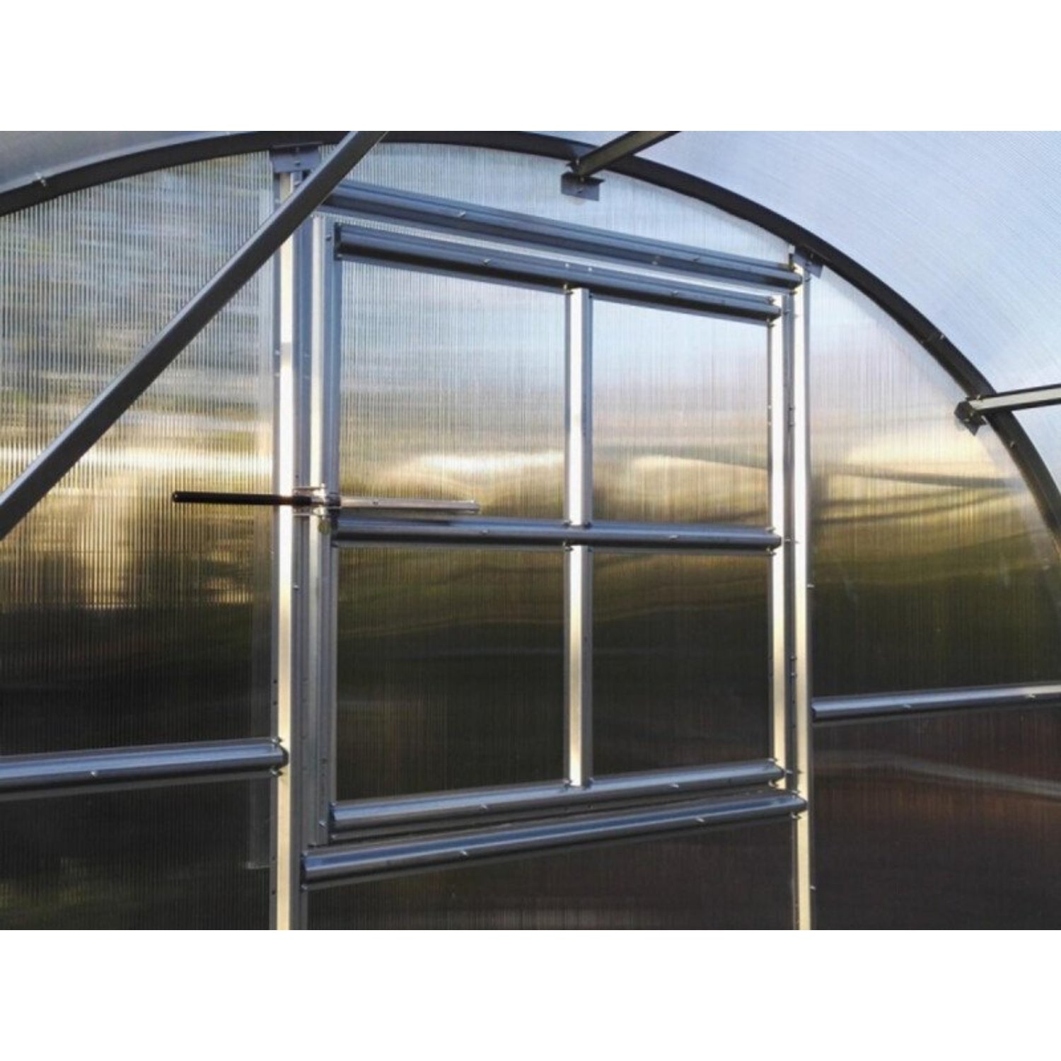 Gewächshaus KLASIKA 3 x 8 m, 24 m², verzinkter Stahlrahmen, 1 Drehtür mit Fenster Hohlkammerplatten 6 mm
