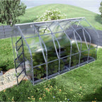 Gewächshaus KLASIKA STANDART 2,5 x 4m, 10 m², verzinkter Stahlrahmen, 1 Drehtür, 3  Fenster Hohlkammerplatten 6 mm