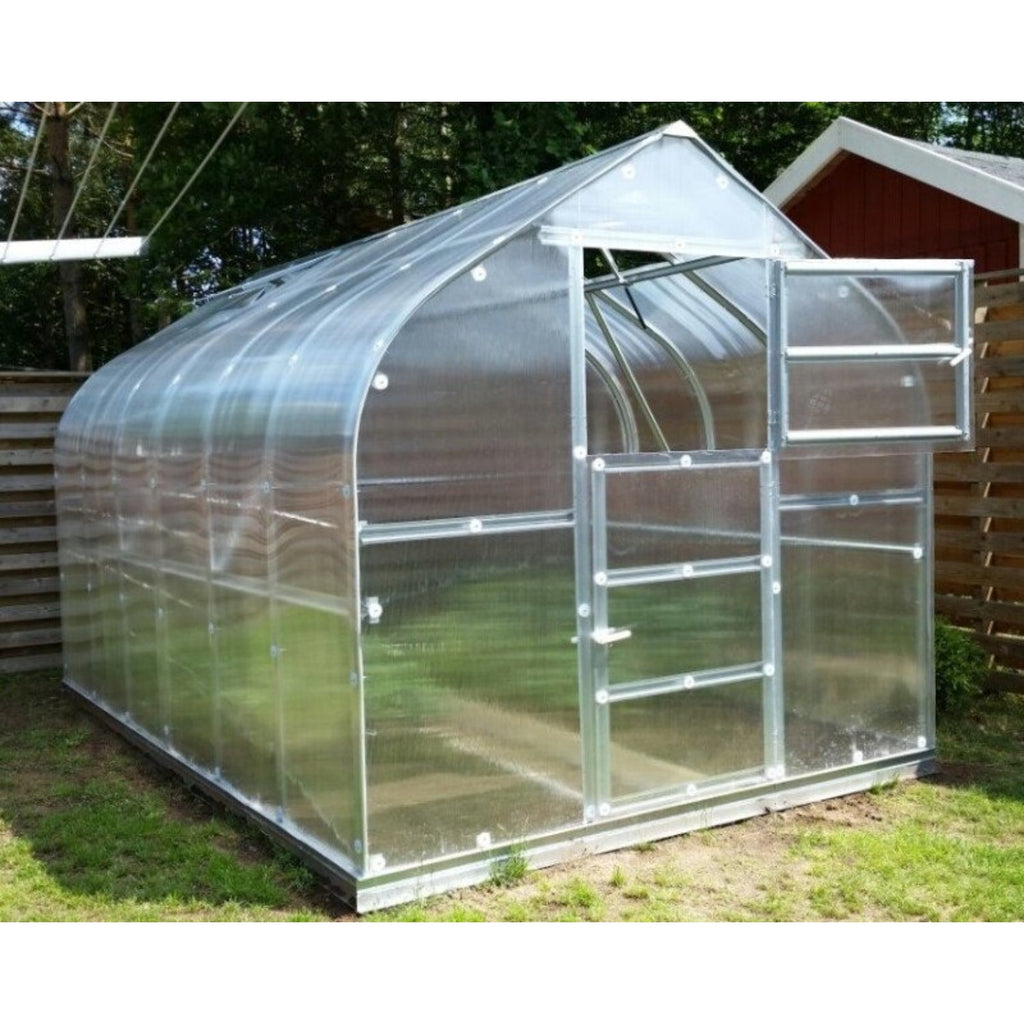 Gewächshaus KLASIKA STANDART 2,5 x 6m, 15 m², verzinkter Stahlrahmen, 1 Drehtür, 4  Fenster Hohlkammerplatten 4 mm