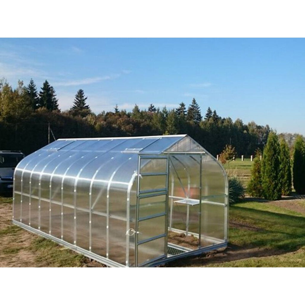 Gewächshaus KLASIKA STANDART 2,5 x 6m, 15 m², verzinkter Stahlrahmen, 1 Drehtür, 4  Fenster Hohlkammerplatten 6 mm