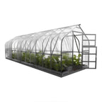 Gewächshaus KLASIKA STANDART 2,5 x 8m, 20 m², verzinkter Stahlrahmen, 1 Drehtür, 5  Fenster Hohlkammerplatten 4 mm