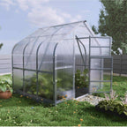 Gewächshaus KLASIKA STANDART 2,5 x 2m, 5 m², verzinkter Stahlrahmen, 1 Drehtür, 2  Fenster Hohlkammerplatten 4 mm