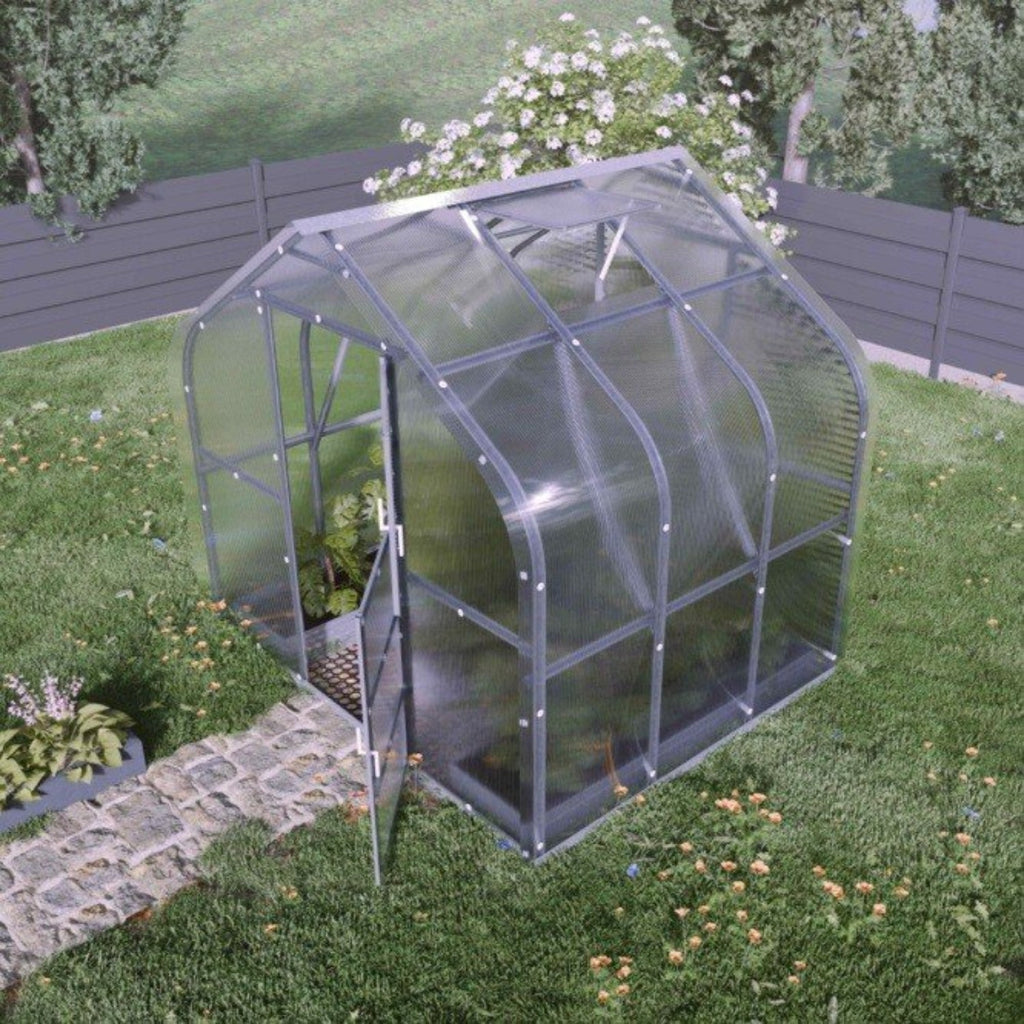 Gewächshaus KLASIKA STANDART 2,5 x 2m, 5 m², verzinkter Stahlrahmen, 1 Drehtür, 2  Fenster Hohlkammerplatten 6 mm