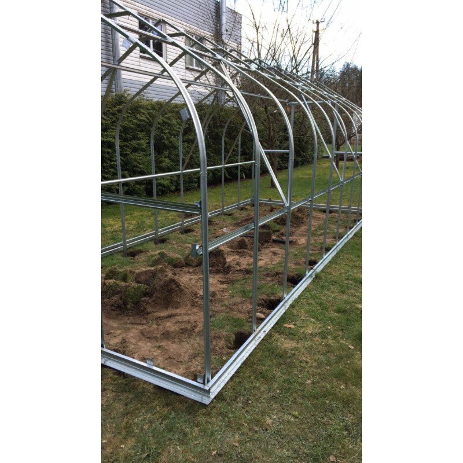 Gewächshaus KLASIKA STANDART 2,5 x 6m, 15 m², verzinkter Stahlrahmen, 1 Drehtür, 4  Fenster Hohlkammerplatten 4 mm