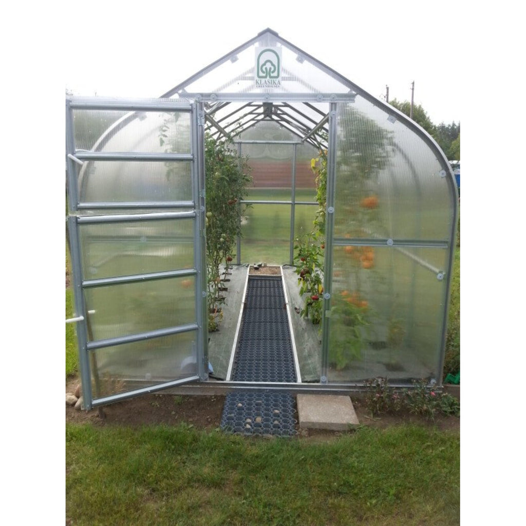Gewächshaus KLASIKA STANDART 2,5 x 8m, 20 m², verzinkter Stahlrahmen, 1 Drehtür, 5  Fenster Hohlkammerplatten 4 mm