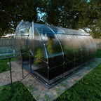 Gewächshaus KLASIKA TUBE 3 x 4m, 12 m², verzinkter Stahlrahmen, 1 Drehtür, 2  Fenster Hohlkammerplatten 6 mm