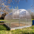 Gewächshaus KLASIKA TUBE 3 x 4m, 12 m², verzinkter Stahlrahmen, 1 Drehtür, 2  Fenster Hohlkammerplatten 4 mm