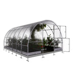 Gewächshaus KLASIKA TUBE 3 x 4m, 12 m², verzinkter Stahlrahmen, 1 Drehtür, 2  Fenster Hohlkammerplatten 4 mm