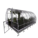 Gewächshaus KLASIKA TUBE 3 x 4m, 12 m², verzinkter Stahlrahmen, 1 Drehtür, 2  Fenster Hohlkammerplatten 6 mm