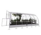 Gewächshaus KLASIKA TUBE 3 x 4m, 12 m², verzinkter Stahlrahmen, 1 Drehtür, 2  Fenster Hohlkammerplatten 4 mm
