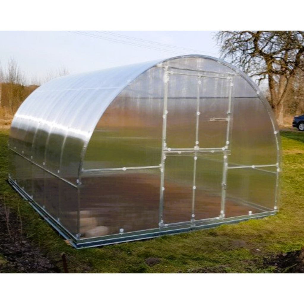 Gewächshaus KLASIKA TUBE 3 x 4m, 12 m², verzinkter Stahlrahmen, 1 Drehtür, 2  Fenster Hohlkammerplatten 6 mm