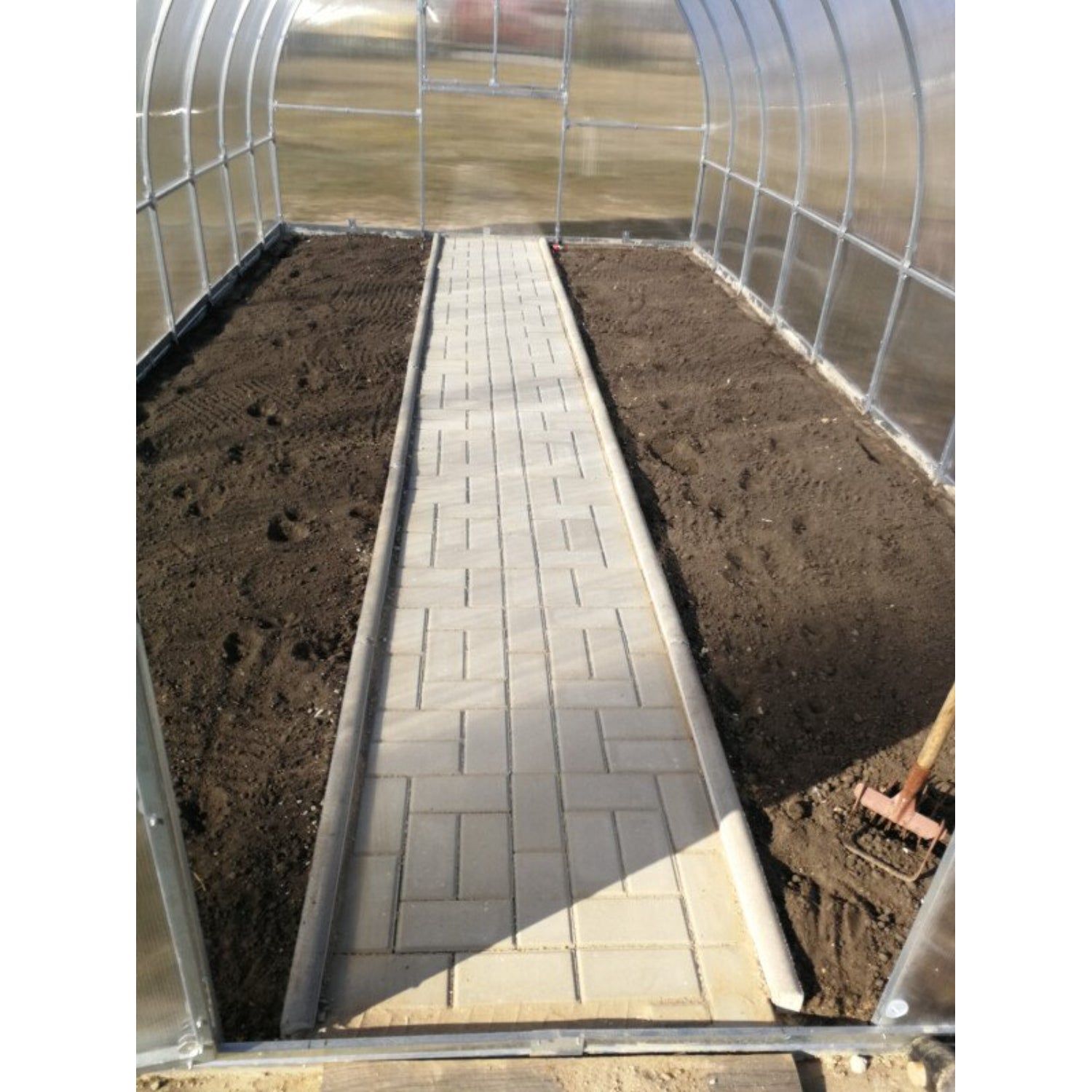 Gewächshaus KLASIKA TUBE 3 x 6m, 18 m², verzinkter Stahlrahmen, 1 Drehtür, 2  Fenster Hohlkammerplatten 6 mm