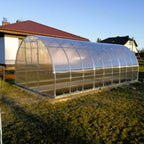 Gewächshaus KLASIKA TUBE 3 x 8m, 24 m², verzinkter Stahlrahmen, 1 Drehtür, 2  Fenster Hohlkammerplatten 6 mm