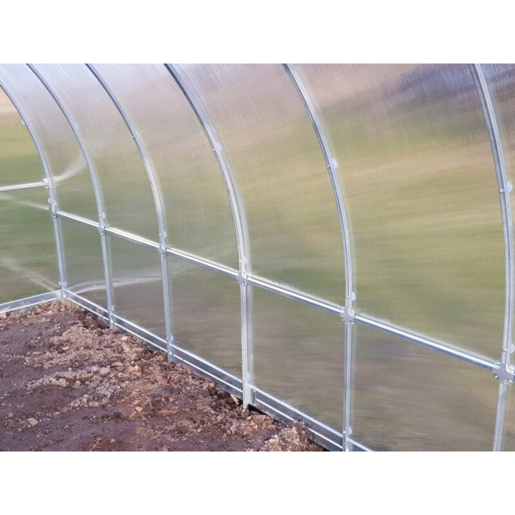 Gewächshaus KLASIKA TUBE 3 x 8m, 24 m², verzinkter Stahlrahmen, 1 Drehtür, 2  Fenster Hohlkammerplatten 6 mm