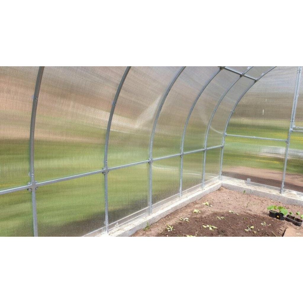 Gewächshaus KLASIKA TUBE 3 x 10m, 30 m², verzinkter Stahlrahmen, 1 Drehtür, 2  Fenster Hohlkammerplatten 4 mm