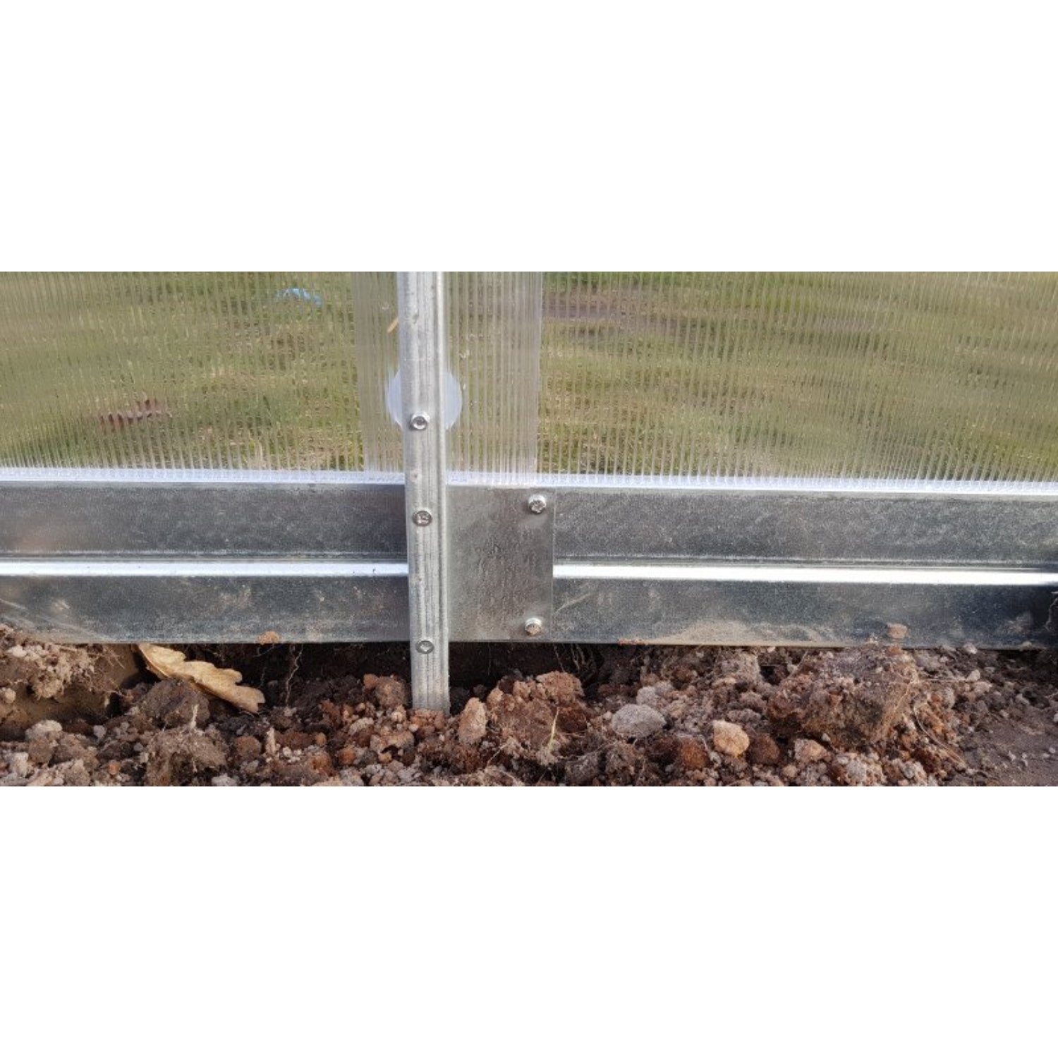 Gewächshaus KLASIKA TUBE 3 x 8m, 24 m², verzinkter Stahlrahmen, 1 Drehtür, 2  Fenster Hohlkammerplatten 4 mm