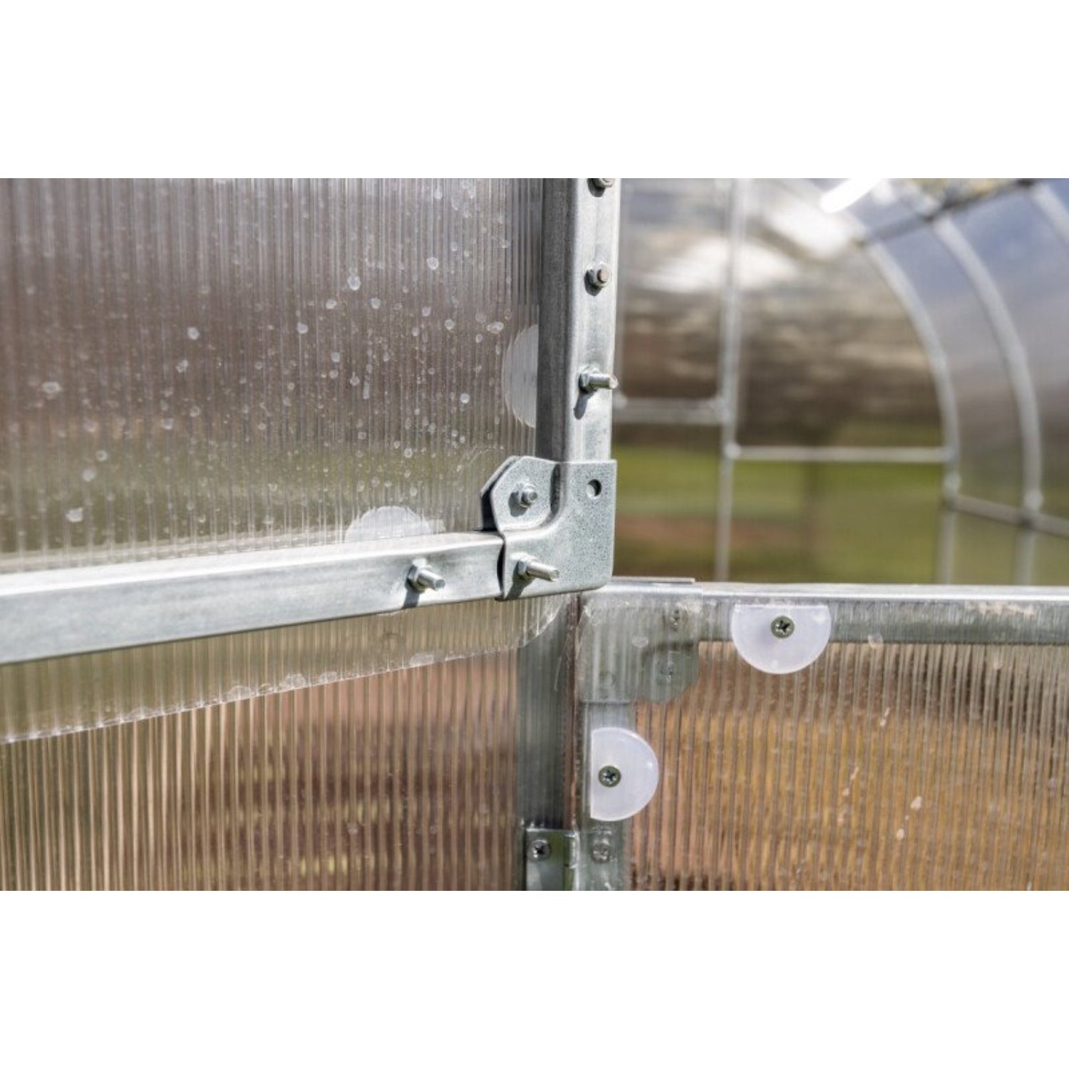 Gewächshaus KLASIKA TUBE 3 x 4m, 12 m², verzinkter Stahlrahmen, 1 Drehtür, 2  Fenster Hohlkammerplatten 6 mm