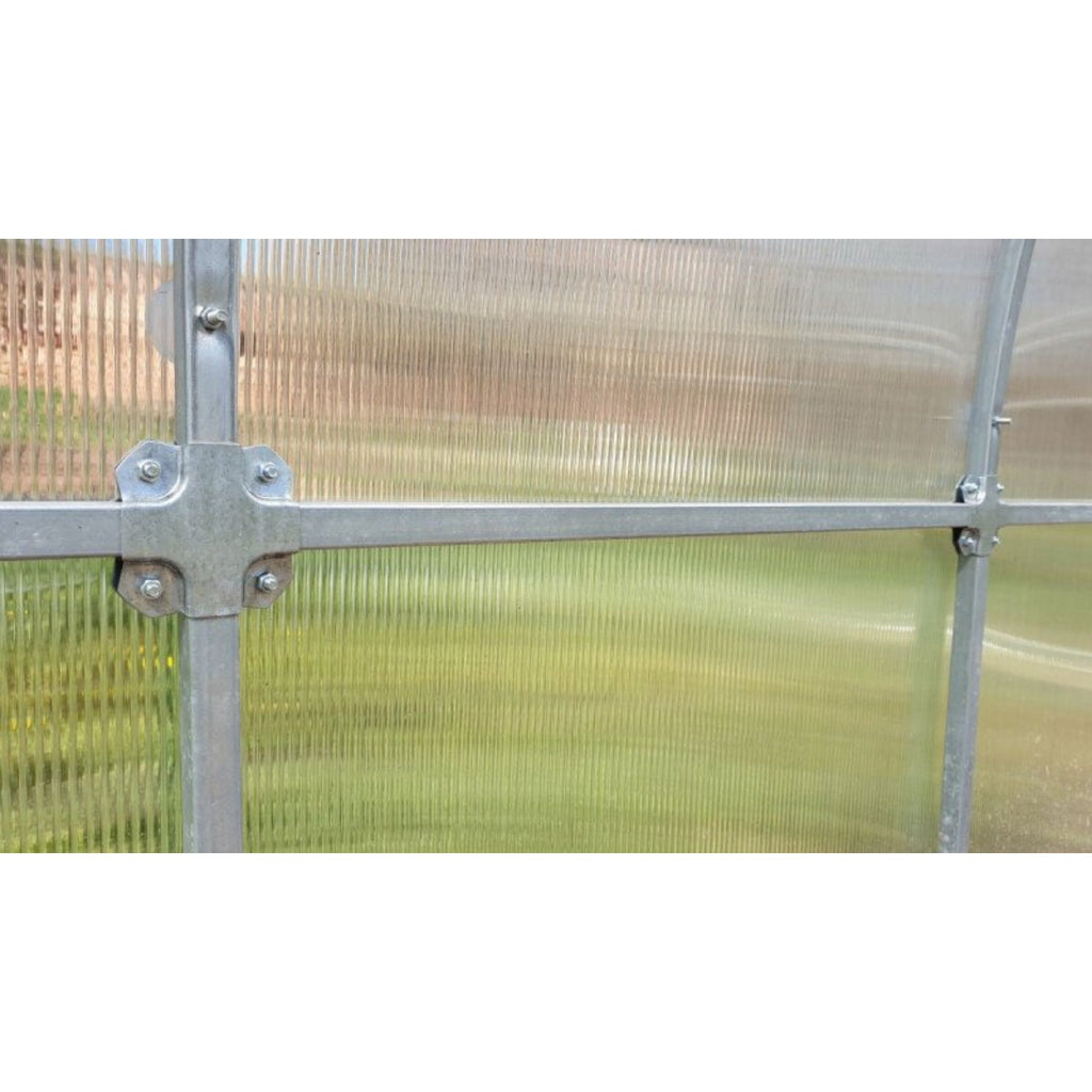 Gewächshaus KLASIKA TUBE 3 x 8m, 24 m², verzinkter Stahlrahmen, 1 Drehtür, 2  Fenster Hohlkammerplatten 6 mm