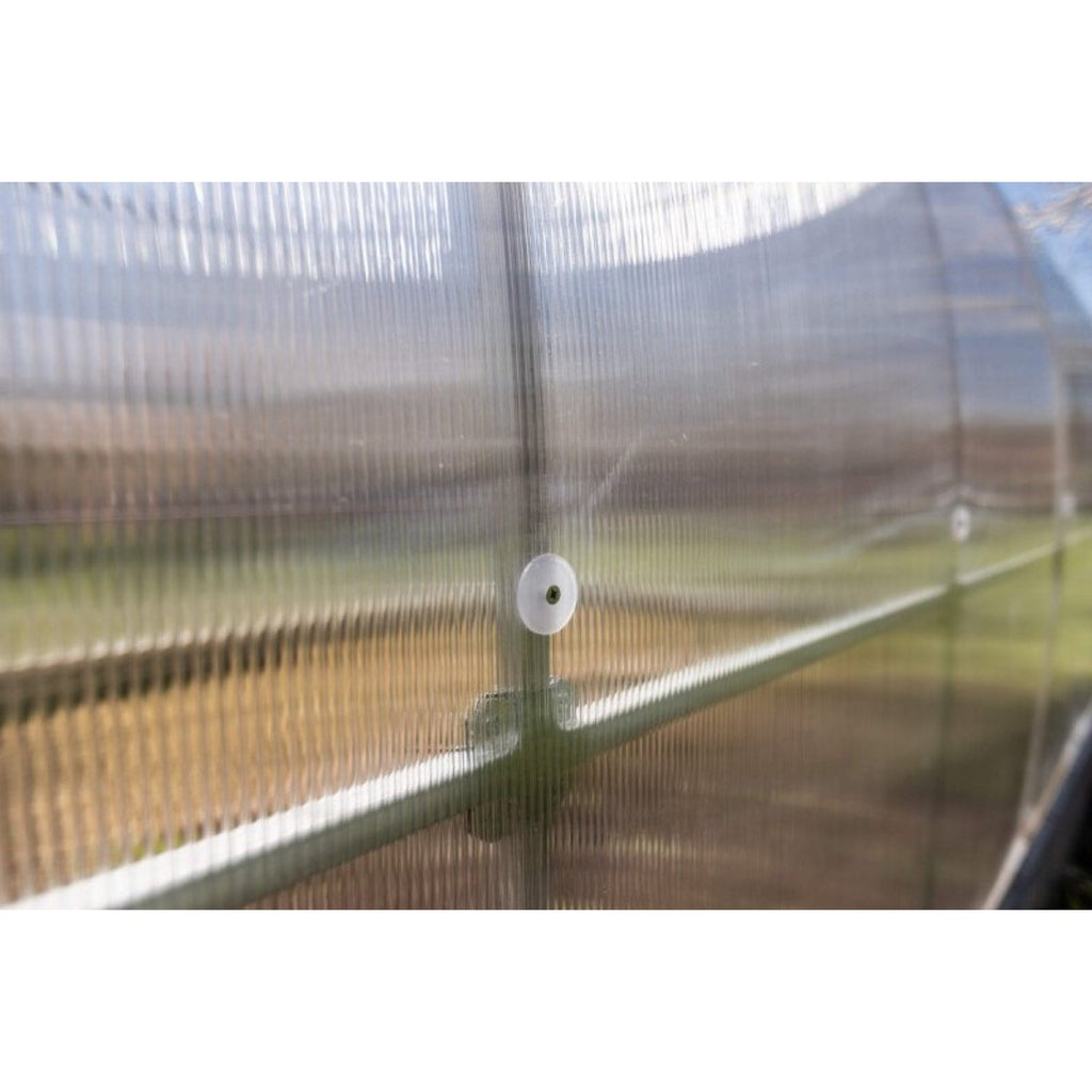 Gewächshaus KLASIKA TUBE 3 x 8m, 24 m², verzinkter Stahlrahmen, 1 Drehtür, 2  Fenster Hohlkammerplatten 6 mm