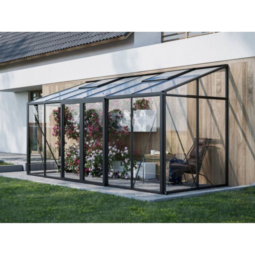 Gewächshaus LeanTo Series 160×385 cm, Seitenwände und Dach Glass