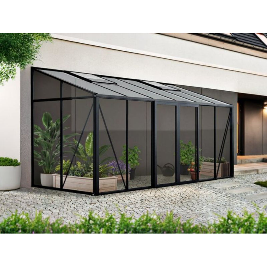 Gewächshaus LeanTo Series 160×385 cm, Seitenwände und Dach Glass