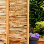 Haselnuss-Paravent 3teilig - Blickschutz aus Haselnuss - Garten-On.de
