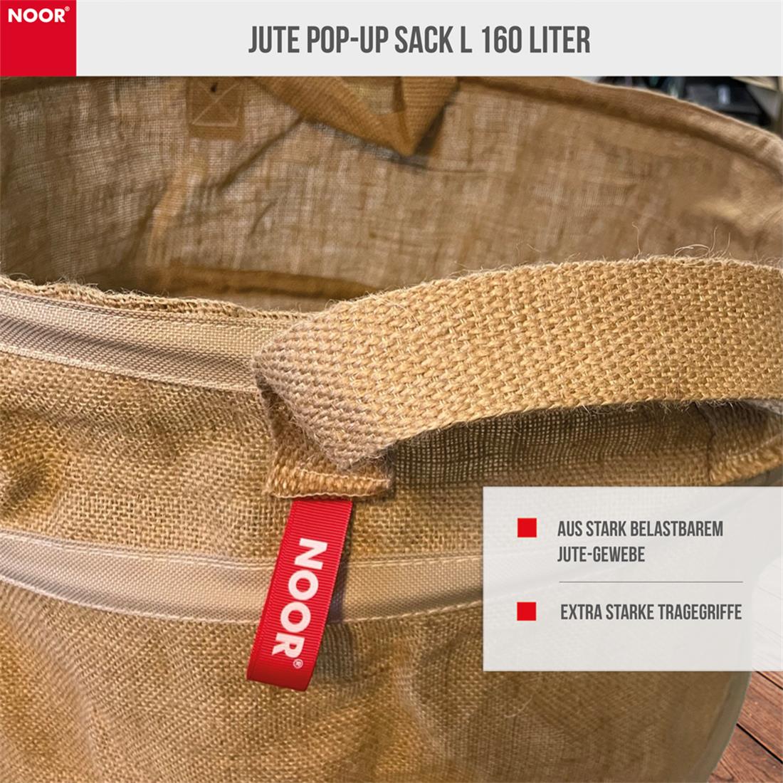 Gartensack Pop-Up - Stabilität durch Pop-up Feder - Garten-On.de
