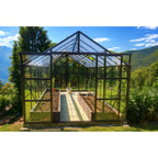 Gewächshaus Florence PRO Series 250×433 cm, Seitenwände Glass, Dach Hohlkammerplatten