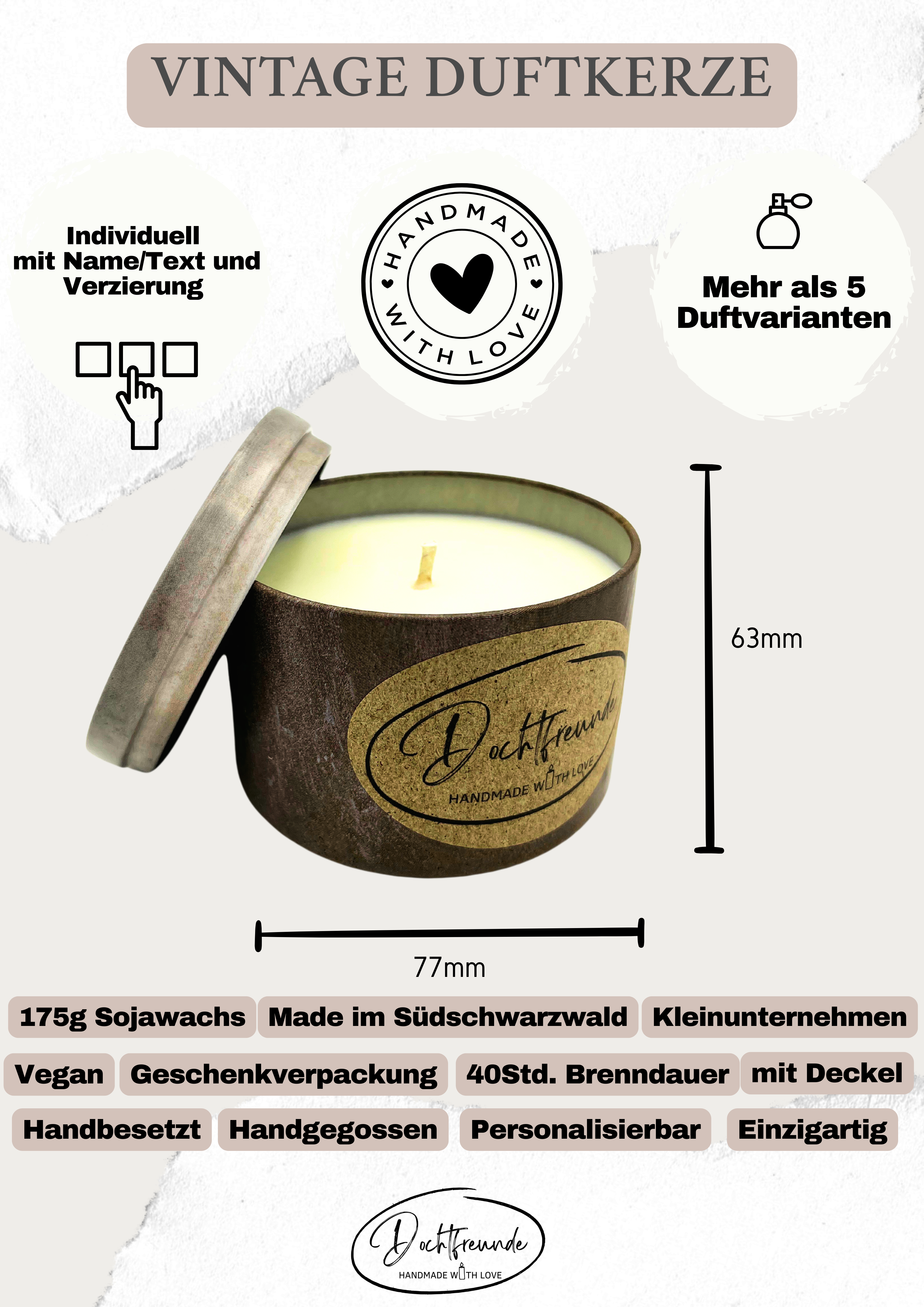 Sternzeichen Schütze Duftkerze - Handgemachte Sojawachs-Kerze - Personalisiertes Astrologie-Geschenk - Garten-On.de