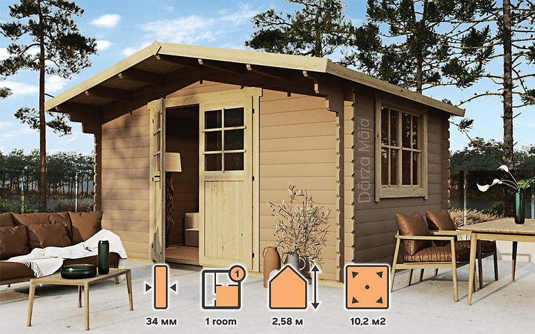 Erholungshäuschen aus Holz