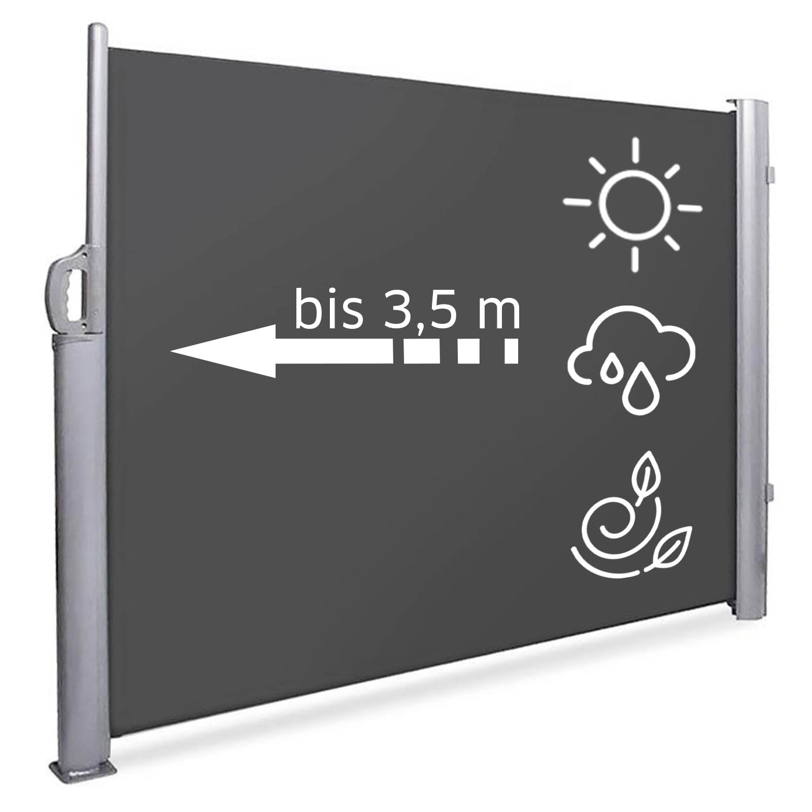 Seitenmarkise EXKLUSIV - 3,5 m - 280 g/m² - Garten-On.de