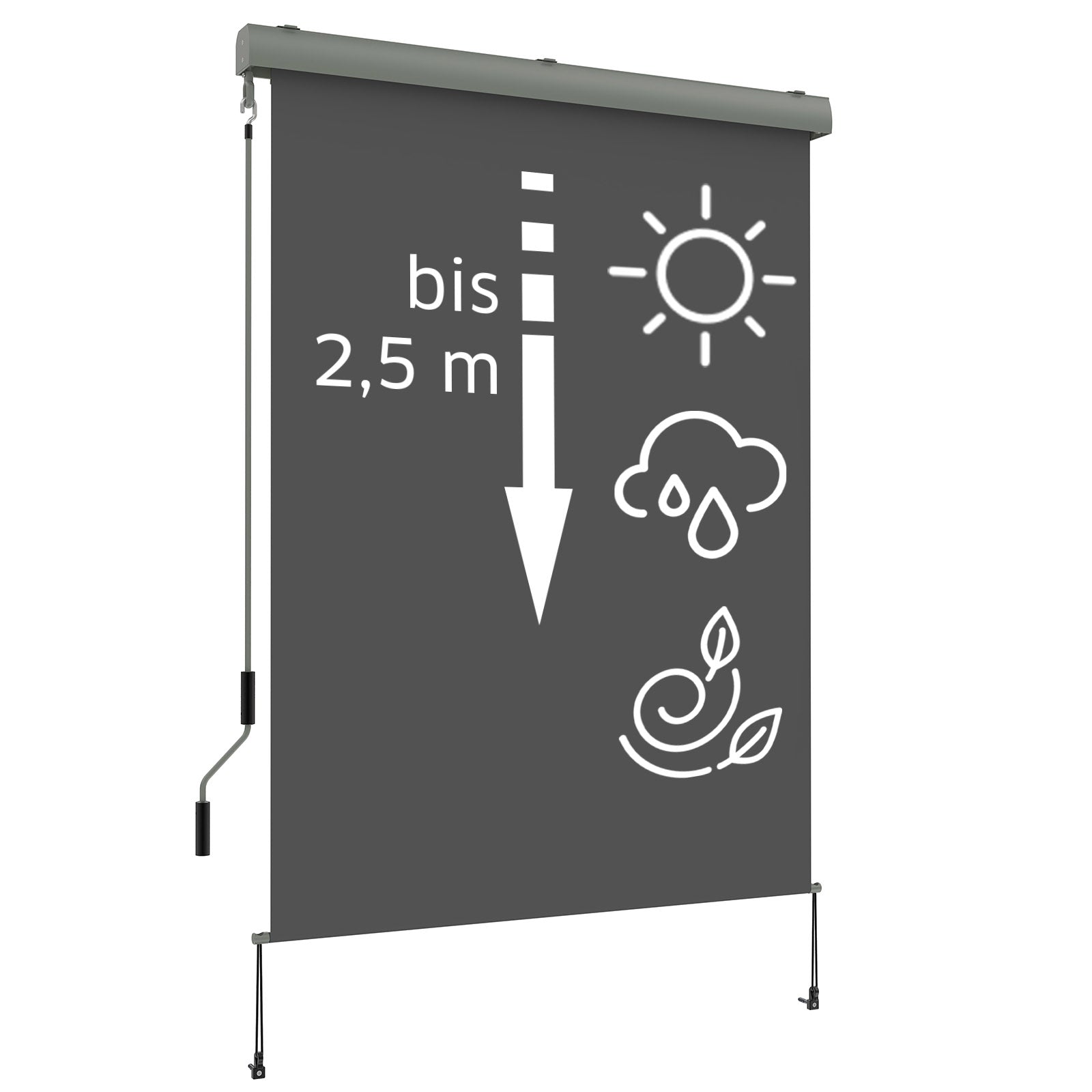 Senkrechtmarkise EXKLUSIV - Extra breit - 220 g/m² - Garten-On.de
