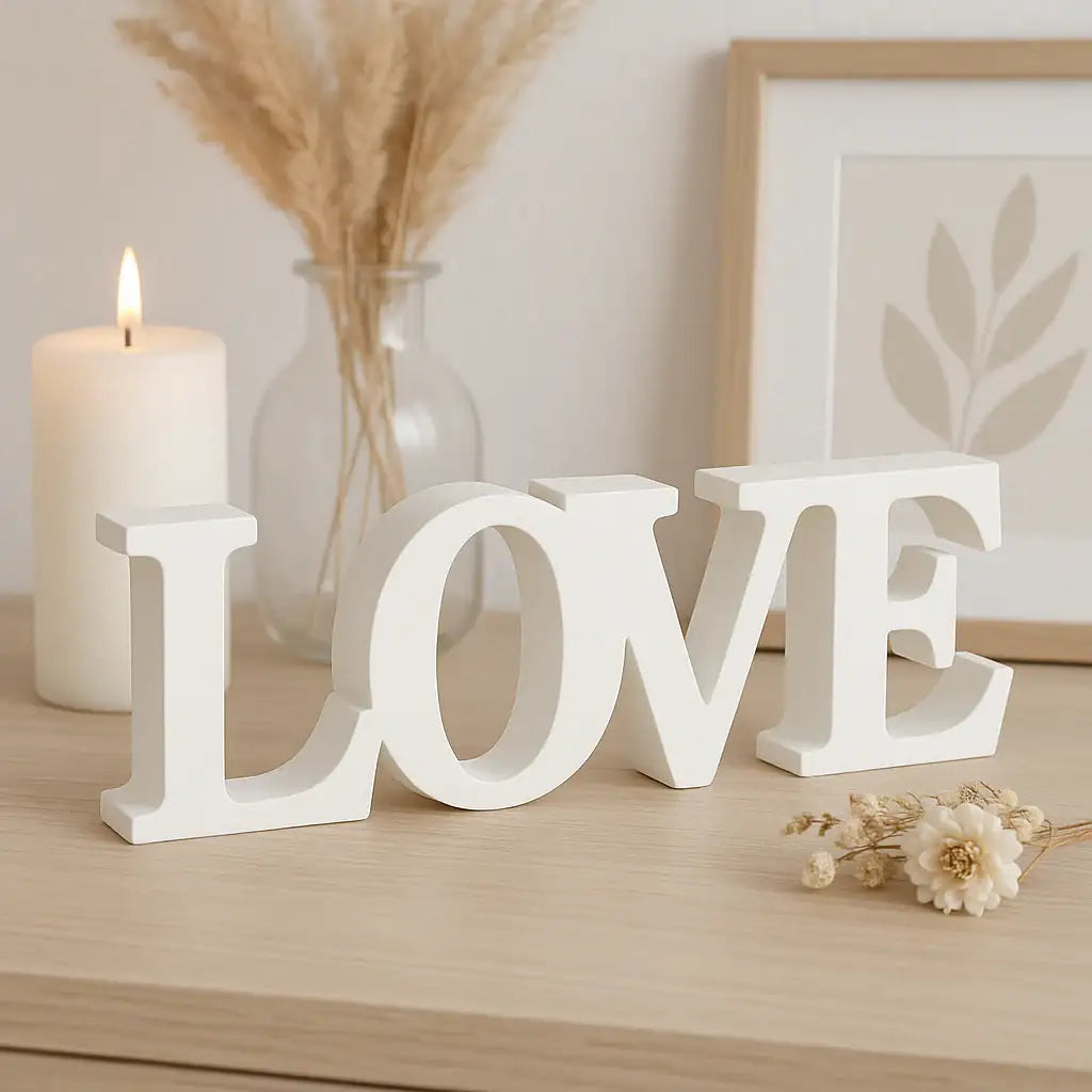 LOVE Schriftzug – Handgefertigte Deko in Wunschfarbe - Garten-On.de