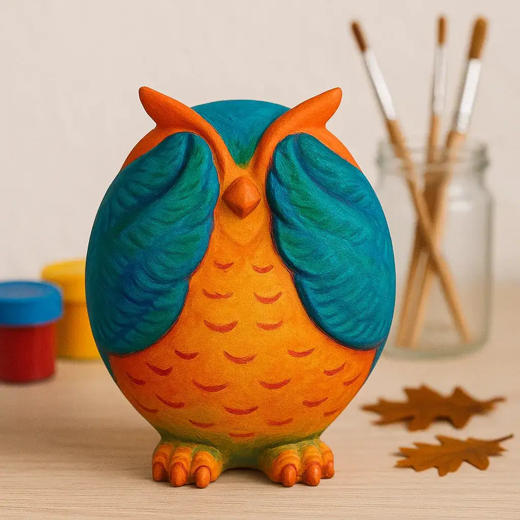 Eulenfigur „Nichts Böses sehen“ – Handgemachte Deko mit Symbolik - Garten-On.de