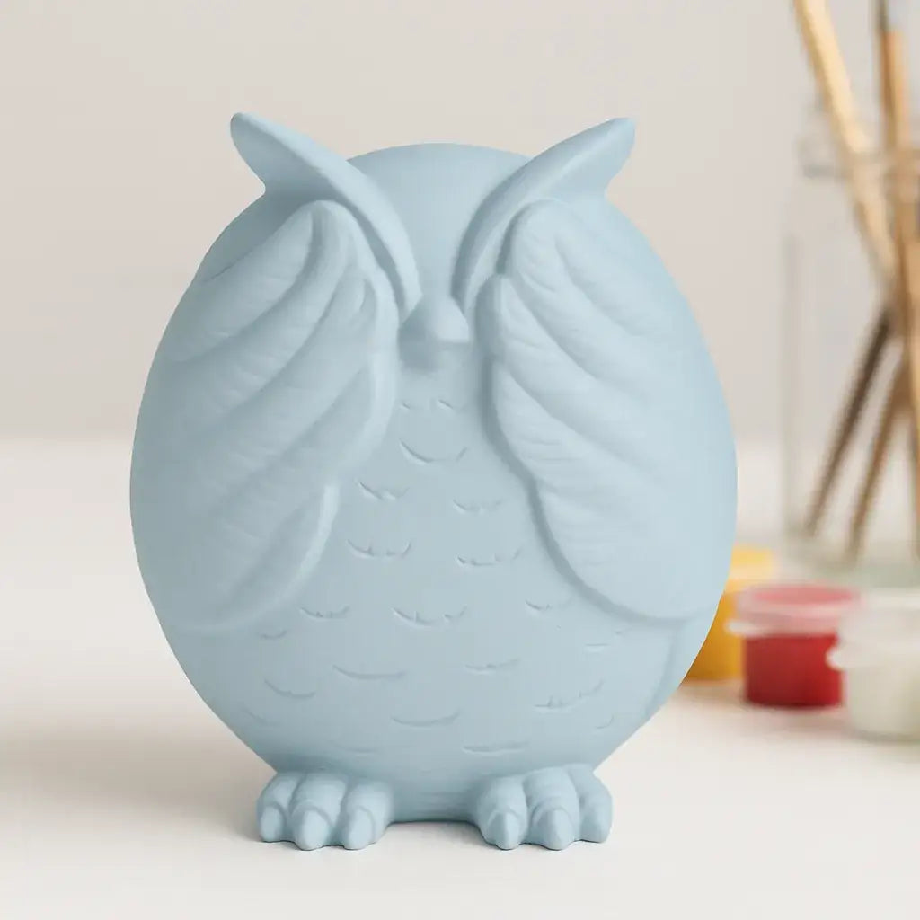 Eulenfigur „Nichts Böses sehen“ – Handgemachte Deko mit Symbolik - Garten-On.de