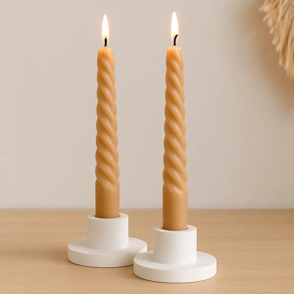 Stabkerzenhalter LUNA – 2er Set handgefertigt & minimalistisch - Garten-On.de