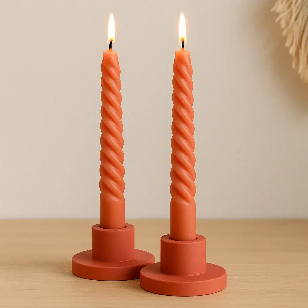 Stabkerzenhalter LUNA – 2er Set handgefertigt & minimalistisch - Garten-On.de