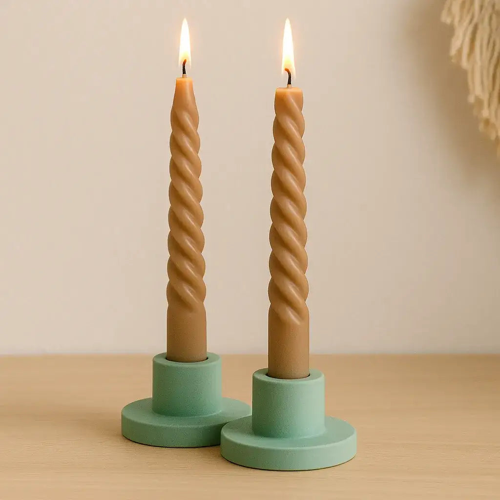 Stabkerzenhalter LUNA – 2er Set handgefertigt & minimalistisch - Garten-On.de
