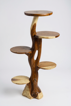 Teakholz-Regal – Natürliches Design mit einzigartiger Holzmaserung – Vielseitiges Wohnaccessoire für Pflanzen, Bücher & Deko – Verschiedene Größen - Garten-On.de